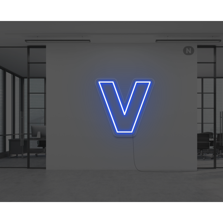 Neon Letter V