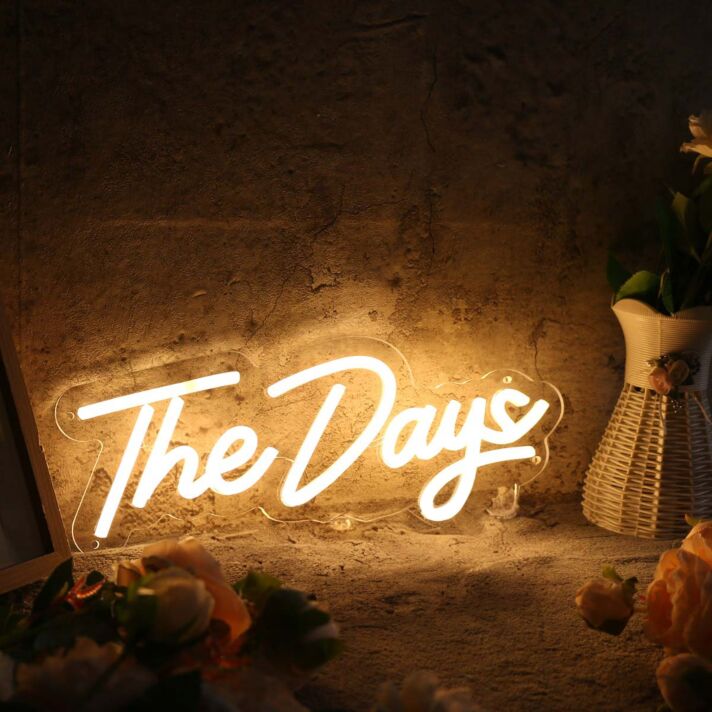 The Days Yellow Neon Sign
