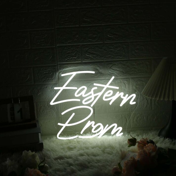 Eastern Prom White Neon Sign