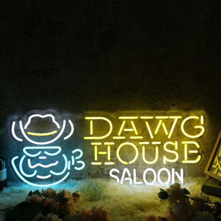 Dawg House Saloon Custom Neon Sign