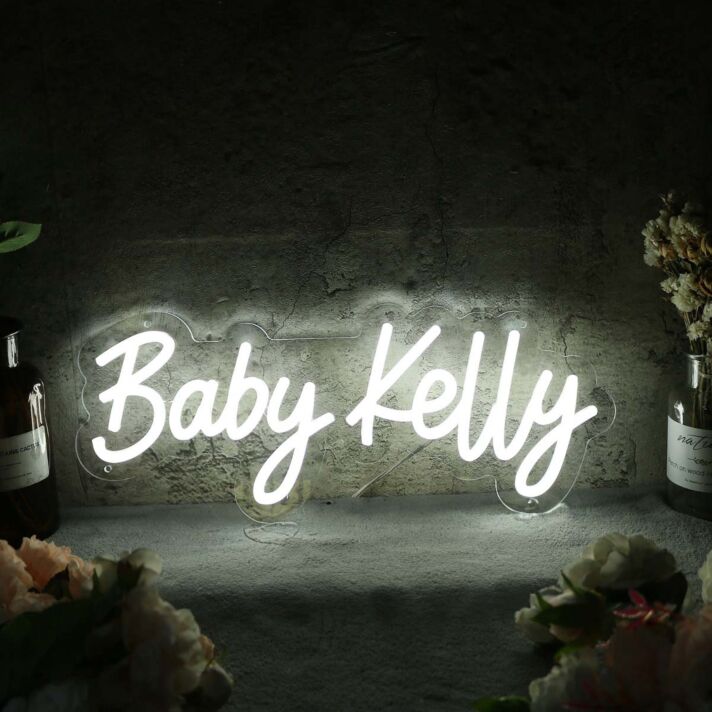 Baby Kelly White Neon Sign