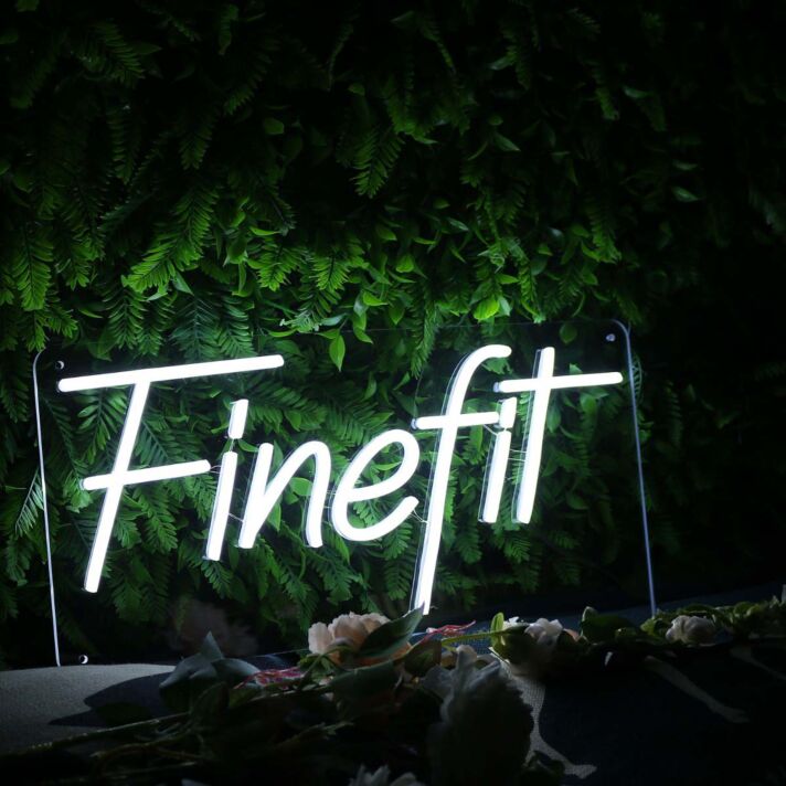 Finefit White Neon Sign