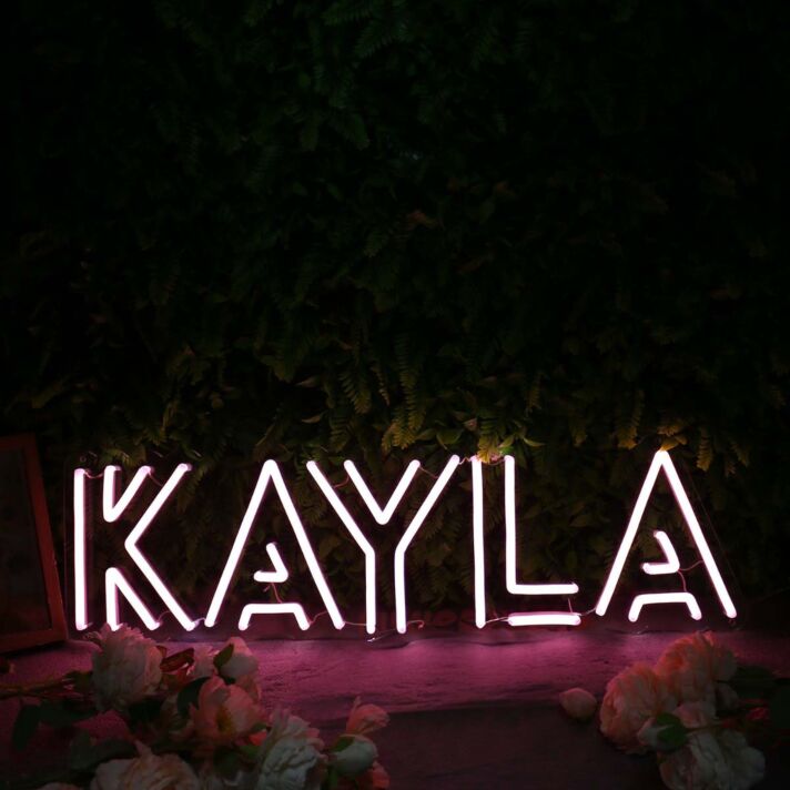 Kayla Purple Neon Sign