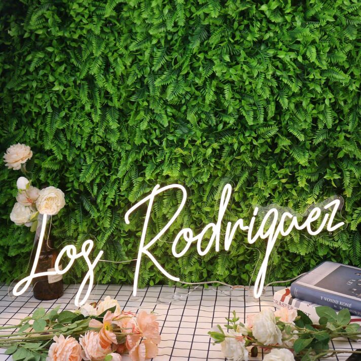 Los Rodrigaez Yellow Neon Sign