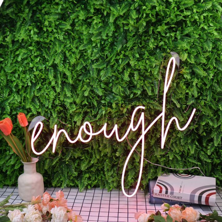 Enough Red Neon Sign