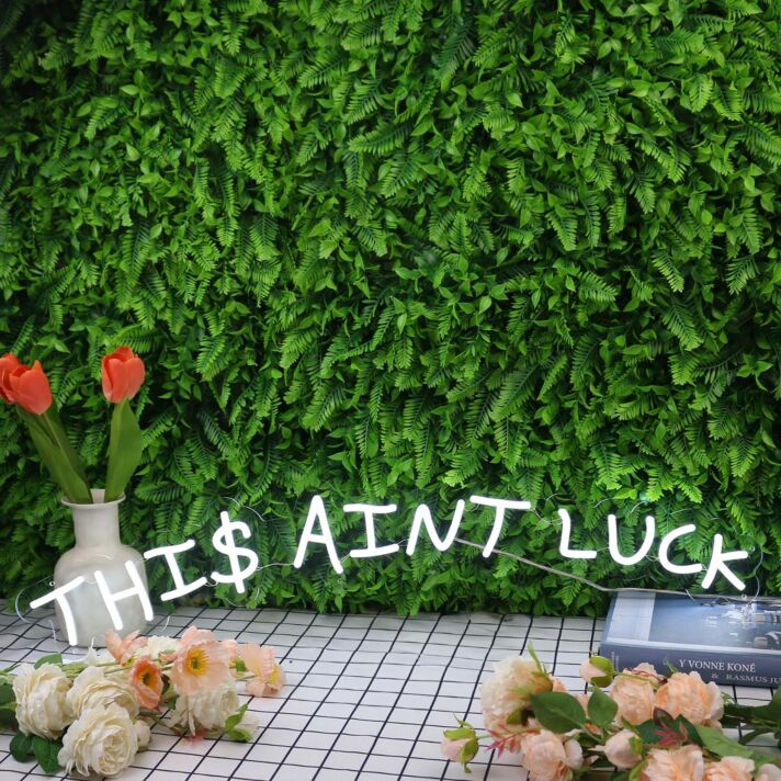This Aint Luck White Neon Sign