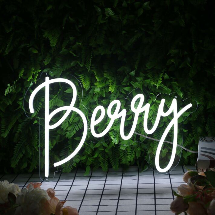 Berry White Neon Sign