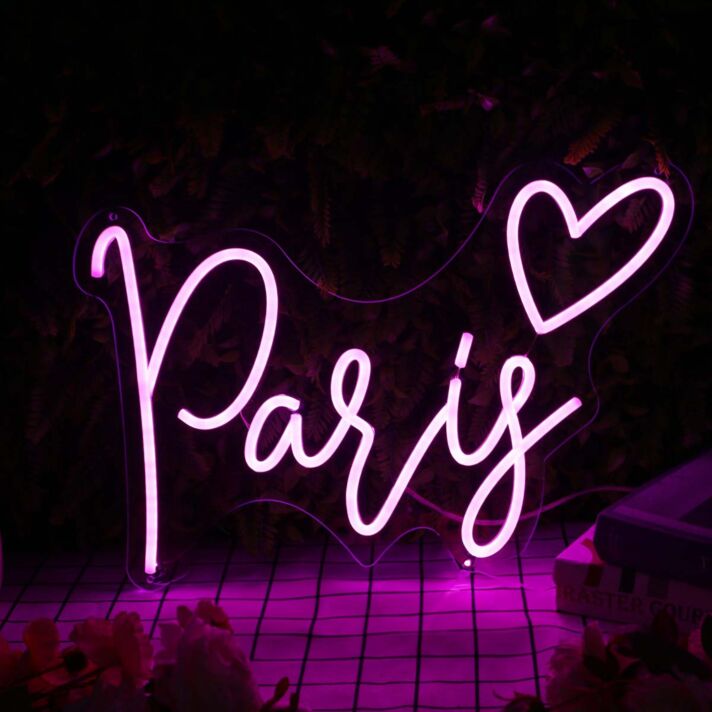 Paris Purple Neon Sign