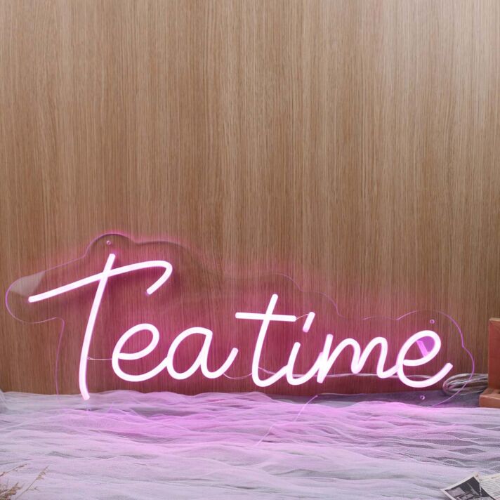 Teatime Purple Neon Sign