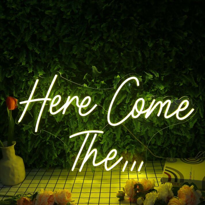 Here Come The Yellow Custom Neon Sign