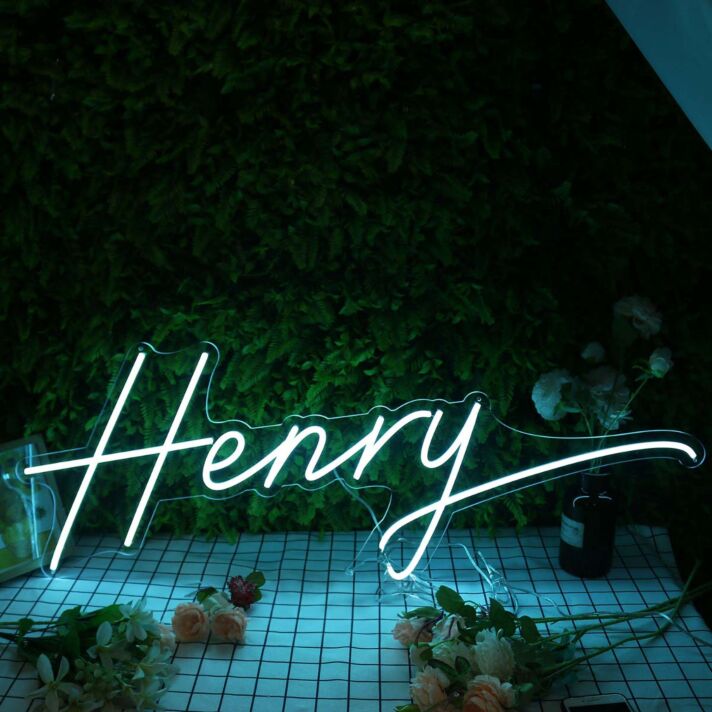 Henry Blue Neon Sign