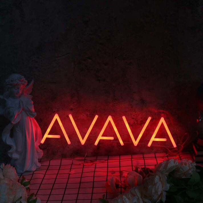 AVAYA Red Neon Sign