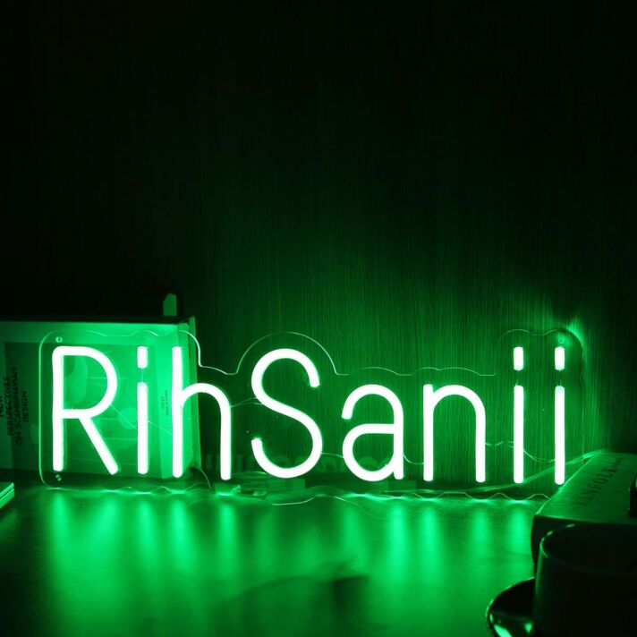 RihSanii Green Neon Sign