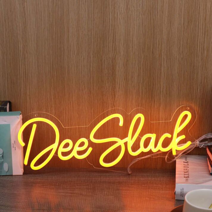 Dee Slack Yellow Neon Sign