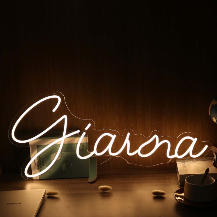 Gianna Yellow Neon Sign