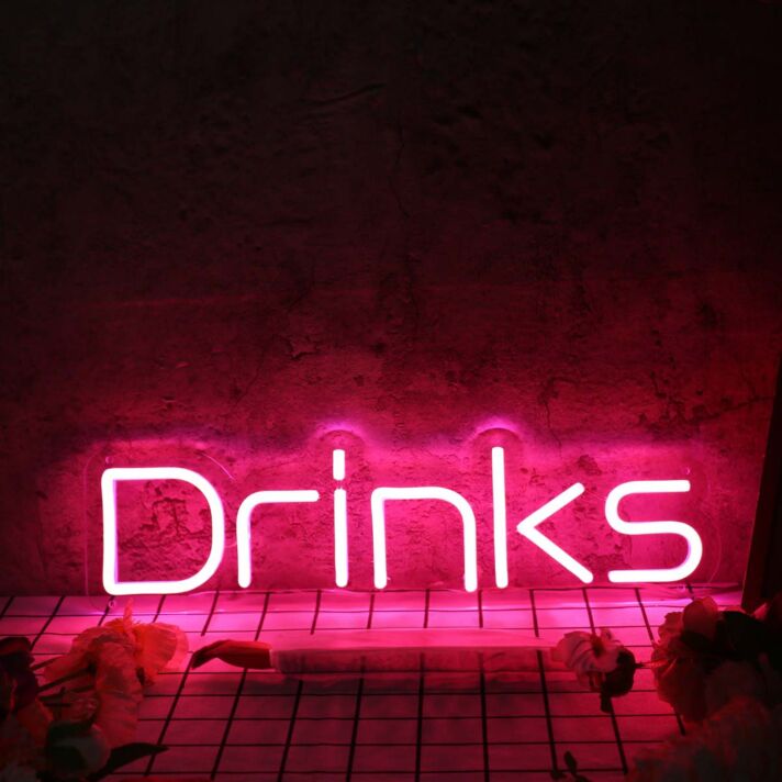 Drinks Red Neon Sign