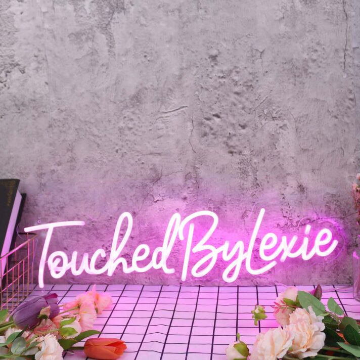 Touched By Lexie Purple Neon Sign