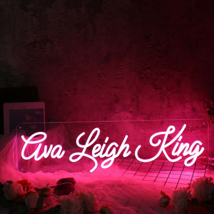Ava Leigh King Red Neon Sign