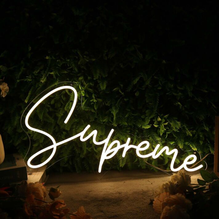 Supreme Yellow Neon Sign