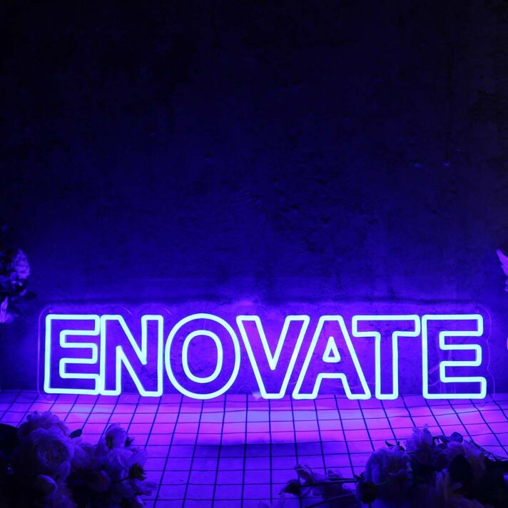 Enovate Blue Neon Sign