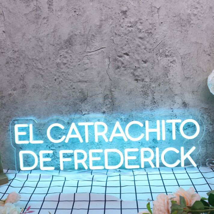 El Catrachito De Frederick Blue Neon Sign