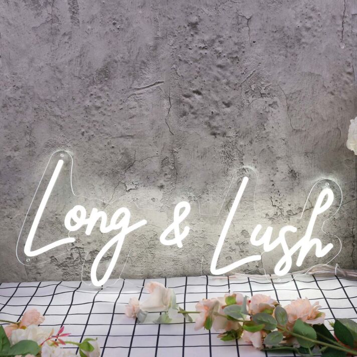 Long And Lash White Neon Sign