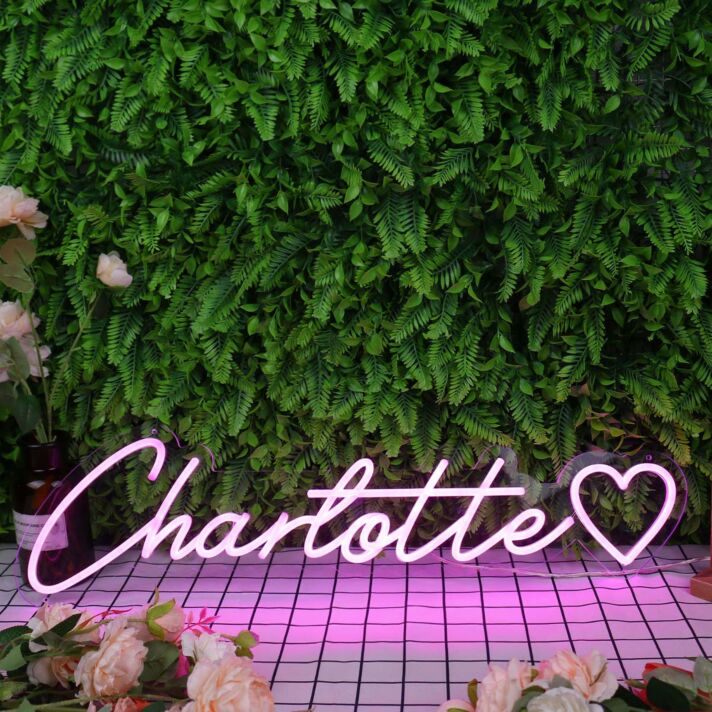 Chartotte Pink Neon Sign