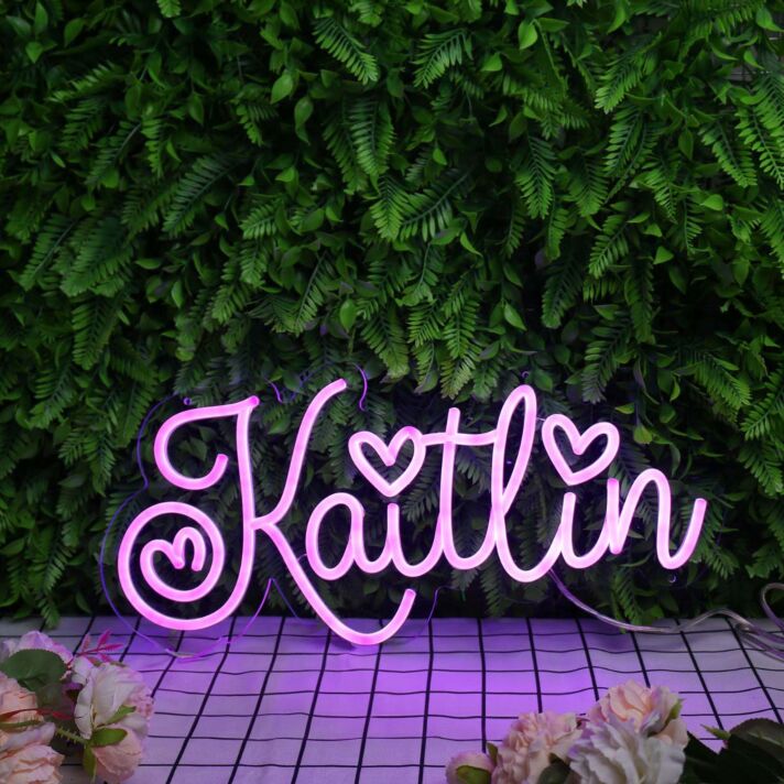 Kaitlin Dark Purple Neon Sign