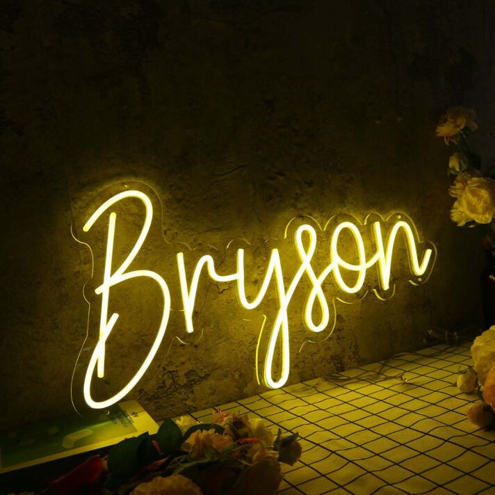 Bryson Yellow Neon Sign