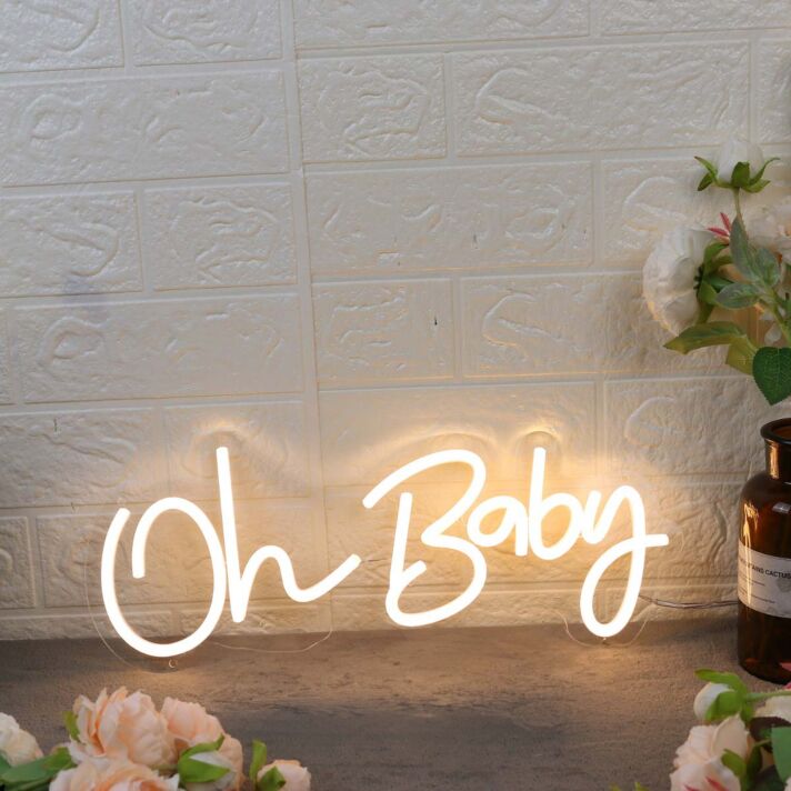 Oh Baby Yellow Custom Neon Sign