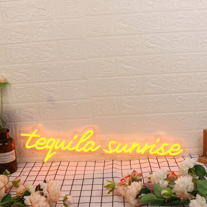 Tequila Sunrise Orange Neon Sign