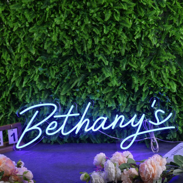 Bethany's Blue Neon Sign