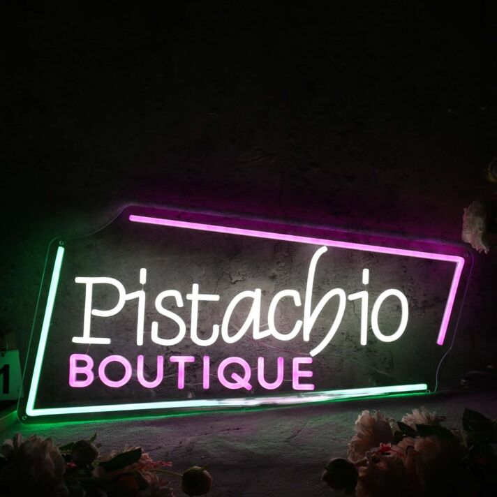 Pistachio Boutique Custom Neon Sign