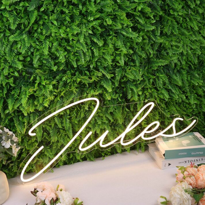 Jules Yellow Neon Sign