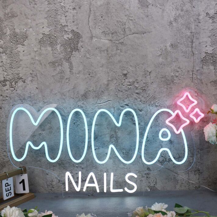 Mina Nails Neon Sign