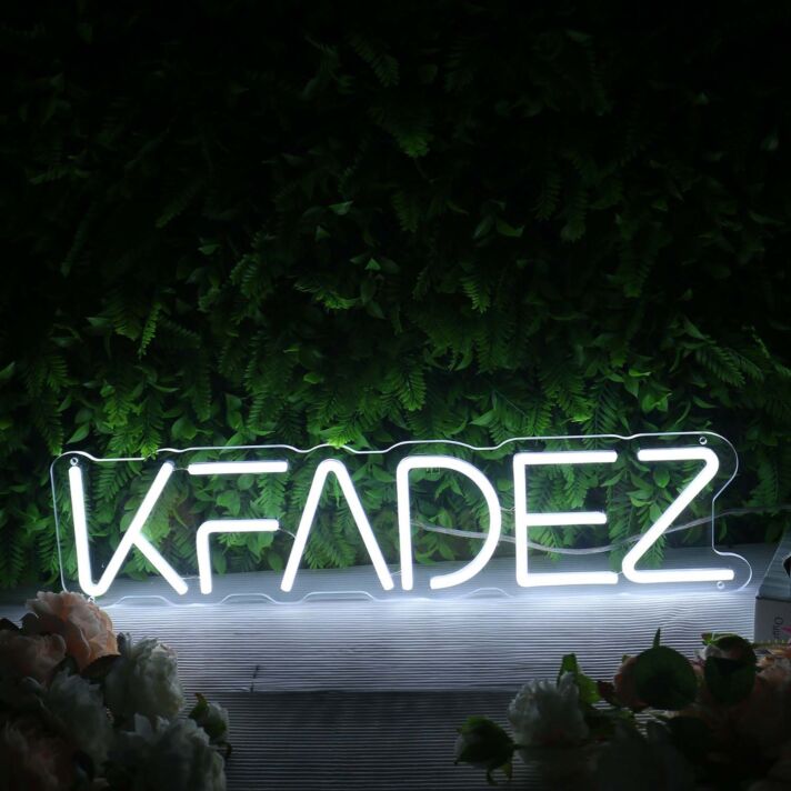 KFADEZ White Neon Sign