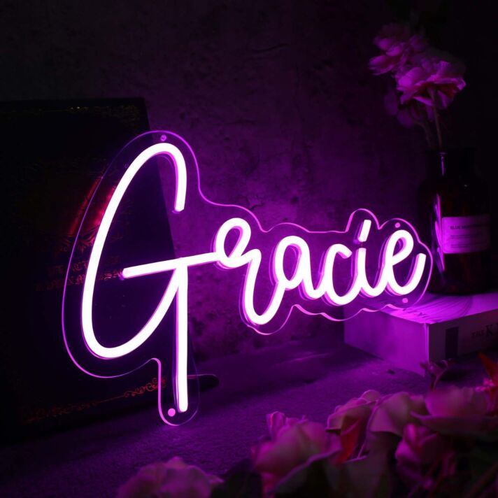 Gracie Purple Neon Sign