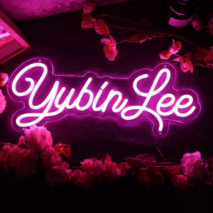 Yubin Lee Purple Neon Sign