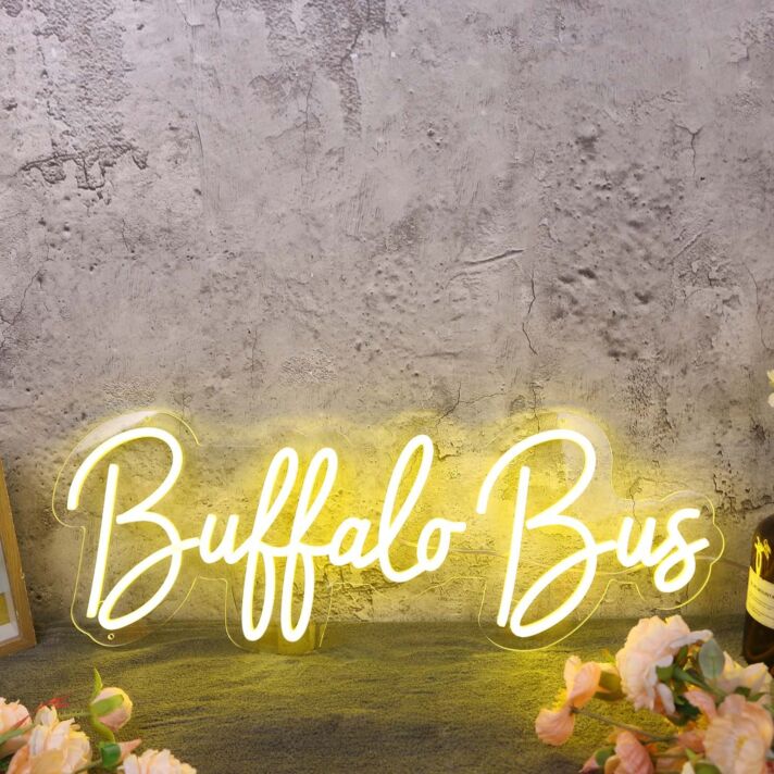 Buffalo Bus Yellow Neon Sign