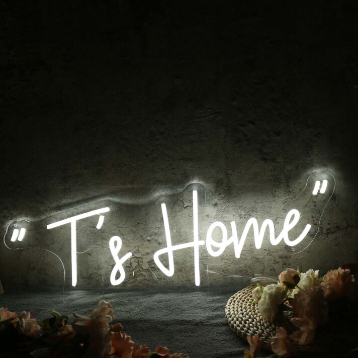 Ts Home White Neon Sign