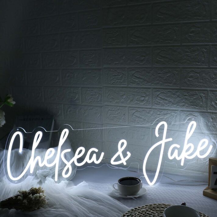 Chelsea And Jake White Neon Sign