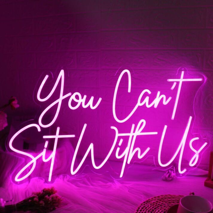 You Cant Sit With Us Pink Neon Sign