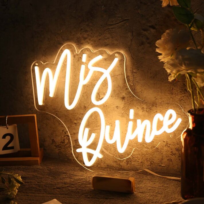 Mis Quince Yellow Neon Sign