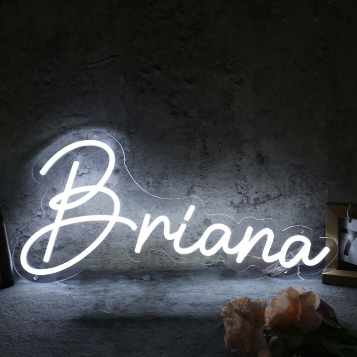 Briana White Neon Sign