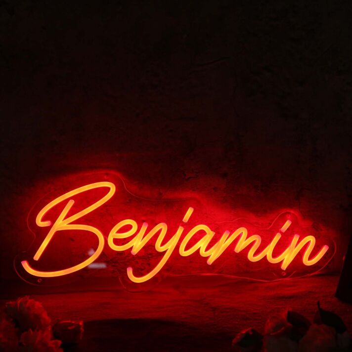 Benjamin Red Neon Sign