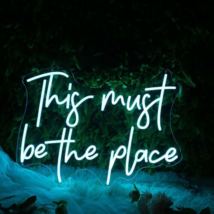This Must Be The Place Blue Neon Sign