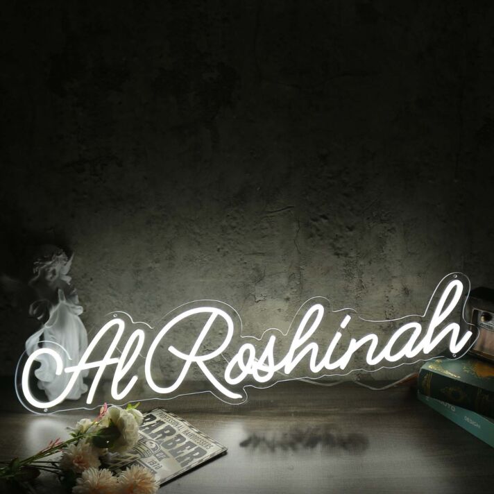 Al Roshinah White Neon Sign