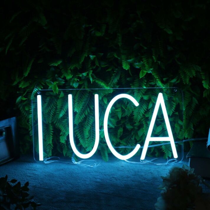 Luca Blue Neon Sign