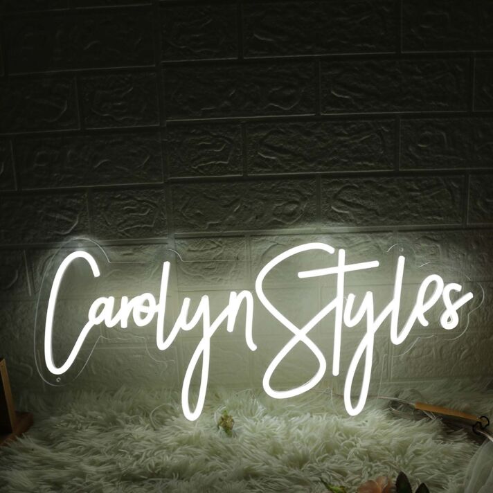 Carolyn Styles White Neon Sign