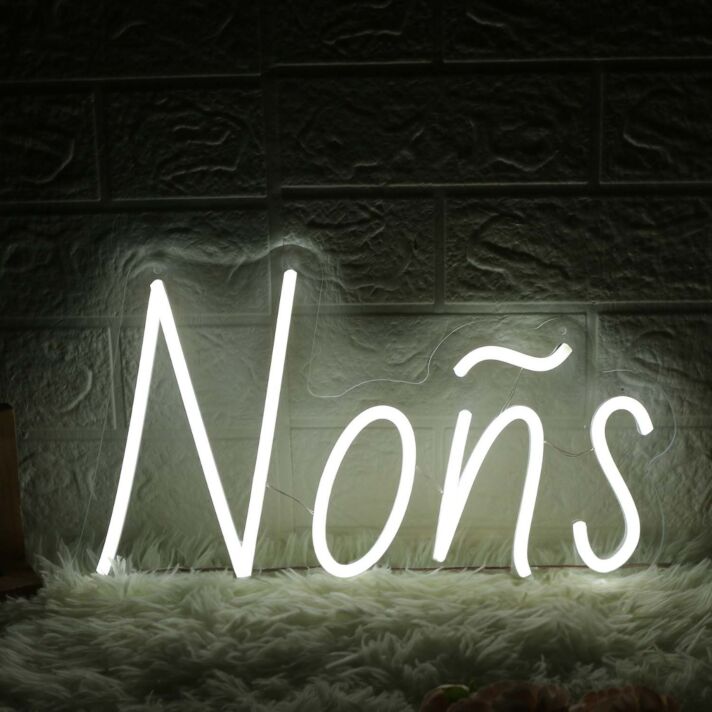 Nons White Neon Sign